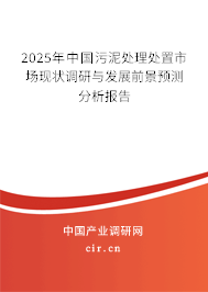 2025年中國污泥處理處置市場現狀調研與發展前景預測分析報告