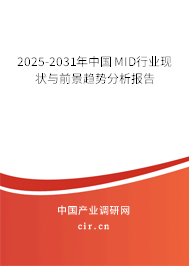 2025-2031年中國MID行業(yè)現(xiàn)狀與前景趨勢分析報告