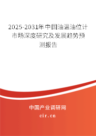 2025-2031年中國油溫油位計市場深度研究及發展趨勢預測報告