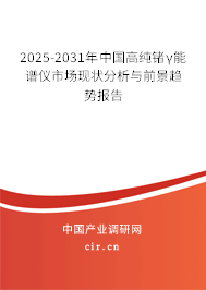2025-2031年中國高純鍺γ能譜儀市場現(xiàn)狀分析與前景趨勢報告