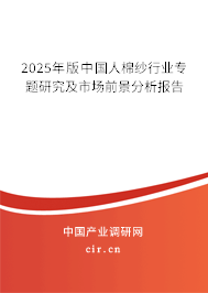 2025年版中國人棉紗行業專題研究及市場前景分析報告
