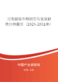 河南服裝市場研究與發展趨勢分析報告（2025-2031年）