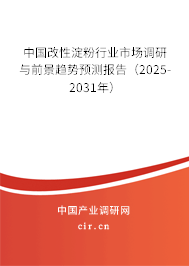 中國改性淀粉行業(yè)市場調(diào)研與前景趨勢預(yù)測報告（2025-2031年）