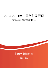 2025-2031年中國(guó)絲釘發(fā)展現(xiàn)狀與前景趨勢(shì)報(bào)告