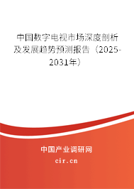 中國數字電視市場深度剖析及發展趨勢預測報告（2025-2031年）
