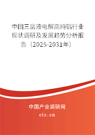 中國三層液電解高純鋁行業(yè)現(xiàn)狀調(diào)研及發(fā)展趨勢分析報告（2025-2031年）