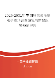 2025-2031年中國軟包裝噴墨服務市場調查研究與前景趨勢預測報告