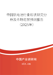 （最新）中國釩電池行業現狀研究分析及市場前景預測報告
