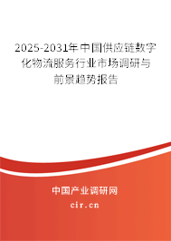 2025-2031年中國供應鏈數字化物流服務行業市場調研與前景趨勢報告