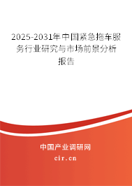 2025-2031年中國緊急拖車服務行業研究與市場前景分析報告