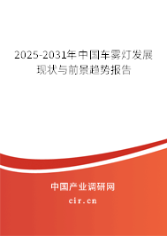 2025-2031年中國車霧燈發展現狀與前景趨勢報告