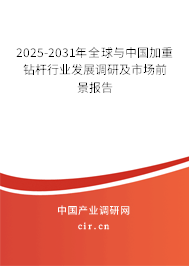 2025-2031年全球與中國(guó)加重鉆桿行業(yè)發(fā)展調(diào)研及市場(chǎng)前景報(bào)告